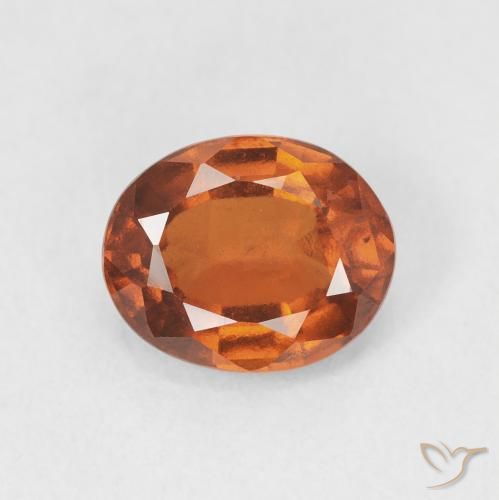 1.71ct Natural Deep Orange Hessonite Garnet, Oval, VS-SI