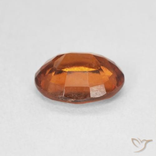 Hessonite Garnet Gemstone in 8.1 x 6.5 mm Size for Sale, Hessonite Garnet Stone in Deep Orange Color
