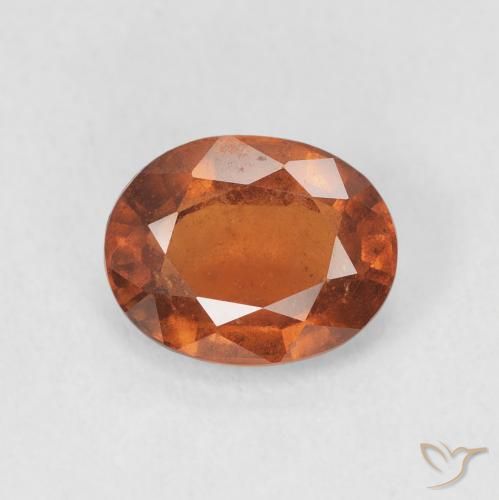 2.04ct Natural Medium Dark-Orange Hessonite Garnet, Oval, VS-SI