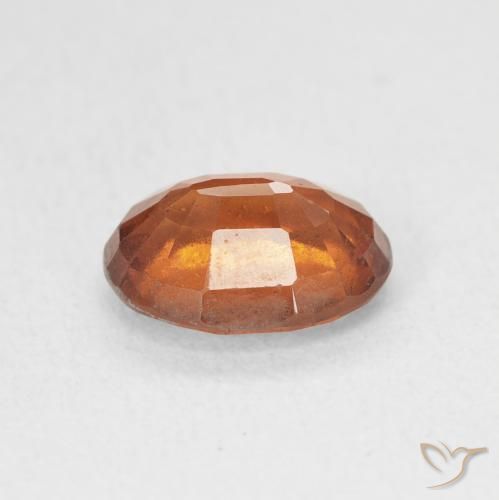 Hessonite Garnet Gemstone in 9 x 7 mm (calibrated) Size for Sale, Hessonite Garnet Stone in Medium Dark-Orange Color