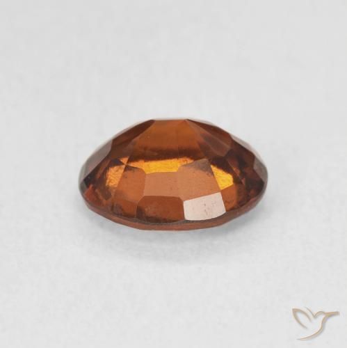 Hessonite Garnet Gemstone in 7.3 x 6.1 mm Size for Sale, Hessonite Garnet Stone in Reddish Orange Color