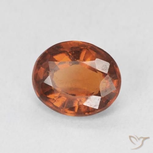1.83 ct Orange Hessonite Garnet Stone, Natural Hessonite Garnet in Oval Facet Shape for Sale