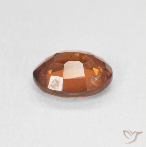 Hessonite Garnet Gemstone in 7.4 x 6 mm Size for Sale, Hessonite Garnet Stone in Deep Orange Color