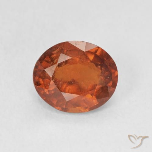 1.99ct Natural Reddish Orange Hessonite Garnet, Oval, VS-SI