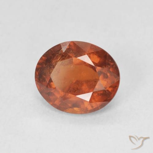 1.99 ct Orange Hessonite Garnet Stone, Natural Hessonite Garnet in Oval Facet Shape for Sale