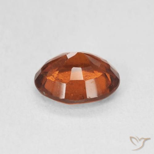 Hessonite Garnet Gemstone in 8.4 x 7.1 mm Size for Sale, Hessonite Garnet Stone in Reddish Orange Color