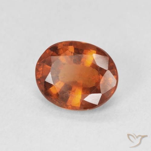 1.94 ct Orange Hessonite Garnet Stone, Natural Hessonite Garnet in Oval Facet Shape for Sale