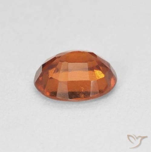 Hessonite Garnet Gemstone in 8.4 x 6.8 mm Size for Sale, Hessonite Garnet Stone in Deep Orange Color