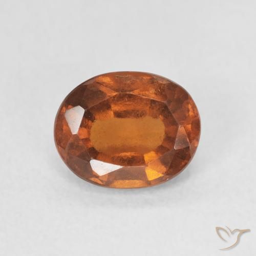 1.13ct Natural Deep Orange Hessonite Garnet, Oval, VVS-VS