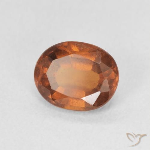 1.13 ct Orange Hessonite Garnet Stone, Natural Hessonite Garnet in Oval Facet Shape for Sale
