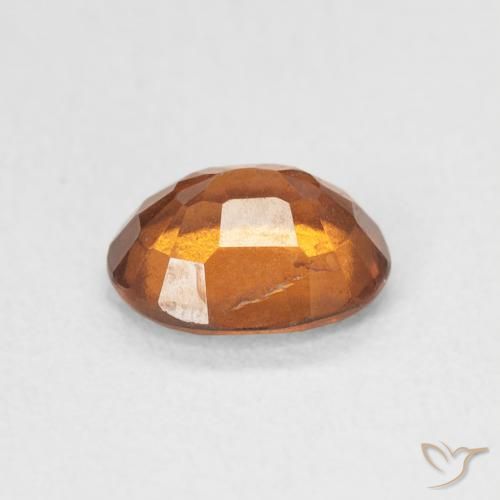 Hessonite Garnet Gemstone in 7 x 5.6 mm Size for Sale, Hessonite Garnet Stone in Deep Orange Color