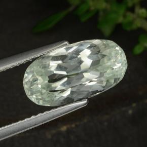 Vert clair Hiddénite gemme - 4.4ct Ovale facette (ID: 474589)
