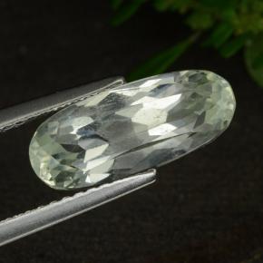 Vert clair Hiddénite gemme - 3.5ct Ovale facette (ID: 474590)