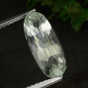 3.46 ct Green Hiddenite Stone, Natural Hiddenite in Oval Facet Shape for Sale