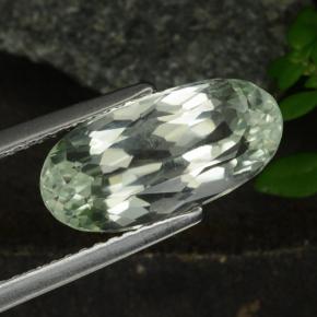 4.4ct Oval Facet Light Green Hiddenite Gem for sale 4.4ct Oval Facet Light Green Hiddenite Gem (ID: 474591)