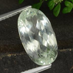 5.23 ct Green Hiddenite Stone, Natural Hiddenite in Oval Facet Shape for Sale