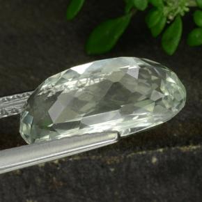 Hiddenite Gemstone in 13.8 x 7.6 mm Size for Sale, Hiddenite Stone in Light Sea Green Color