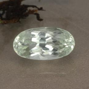 Vert clair Hiddénite gemme - 3.9ct Ovale facette (ID: 474598)
