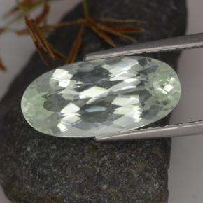 Light Green Hiddenite Gem - 6.5ct Oval Facet (ID: 474602)