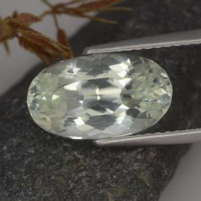 Pale Green Hiddenite Gem - 4.6ct Oval Facet (ID: 474603)
