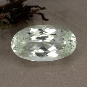 Very Light Green Hiddenite Gem - 5.7ct Oval Facet (ID: 474605)