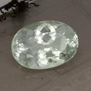 27.31 ct Green Hiddenite Stone, Natural Hiddenite in Oval Facet Shape for Sale