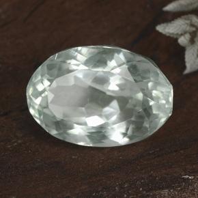 12.01 ct White Hiddenite Stone, Natural Hiddenite in Oval Facet Shape for Sale
