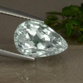 5.90 ct Green Hiddenite Gemstone, Hiddenite Gem in Pear Facet Shape for Sale.