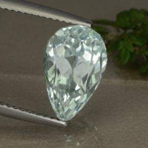 5.52 ct Green Hiddenite Stone, Natural Hiddenite in Pear Facet Shape for Sale