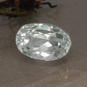 5.52 ct White Hiddenite Stone, Natural Hiddenite in Oval Facet Shape for Sale