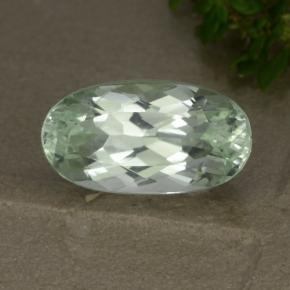 Blanc clair verdâtre Hiddénite gemme - 4.6ct Ovale facette (ID: 474751)