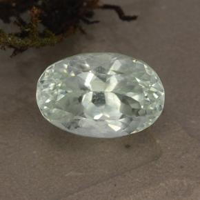 Blanc verdâtre Hiddénite gemme - 4.3ct Ovale facette (ID: 474809)
