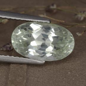 3.9ct Oval Facet Light Green Hiddenite Gem for sale 3.9ct Oval Facet Light Green Hiddenite Gem (ID: 474810)