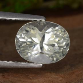 2.60 ct Green Hiddenite Gemstone, Hiddenite Gem in Oval Facet Shape for Sale.