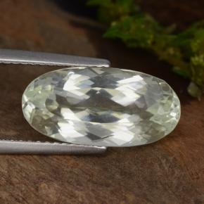 Blanco verdoso claro Hiddenita Gema - 6.2ct Forma ovalada (ID: 475056)