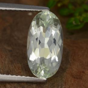 2.84 ct White Hiddenite Stone, Natural Hiddenite in Oval Facet Shape for Sale