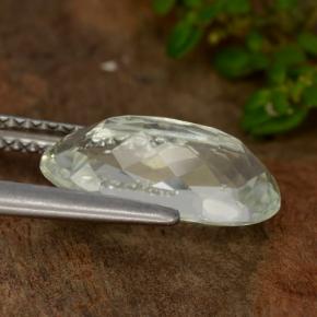 Hiddenite Gemstone in 12.4 x 6.6 mm Size for Sale, Hiddenite Stone in Pale Greenish White Color
