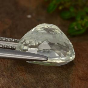 Hiddenite Gemstone in 10.8 x 7.7 mm Size for Sale, Hiddenite Stone in Grayish Green Color