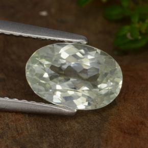 2.36 ct Green Hiddenite Gemstone, Hiddenite Gem in Oval Facet Shape for Sale.