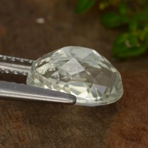 Hiddenite Gemstone in 9.2 x 6.2 mm Size for Sale, Hiddenite Stone in Light Green Color