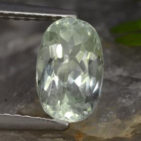 1.48 ct Green Hiddenite Stone, Natural Hiddenite in Oval Facet Shape for Sale