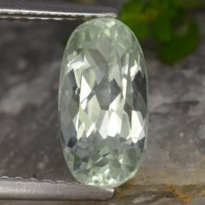 2.44 ct White Hiddenite Stone, Natural Hiddenite in Oval Facet Shape for Sale