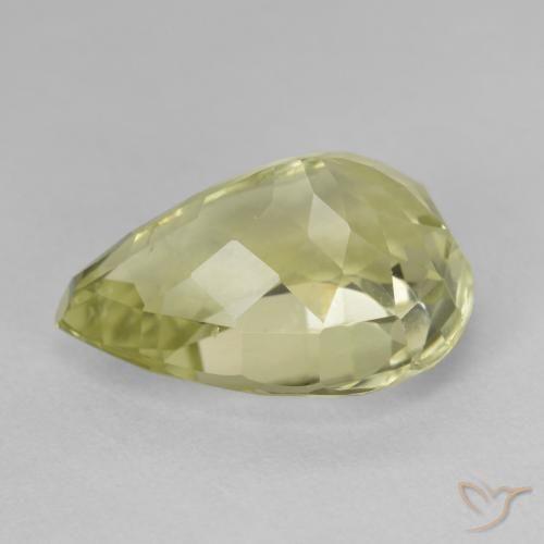 Hiddenite Gemstone in 16.8 x 12.1 mm Size for Sale, Hiddenite Stone in Medium Light-Yellow Color