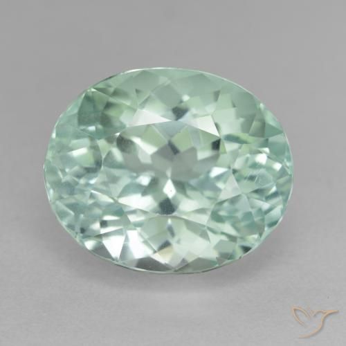 16.49ct Natural Blue Green Hiddenite, Oval, VS-SI