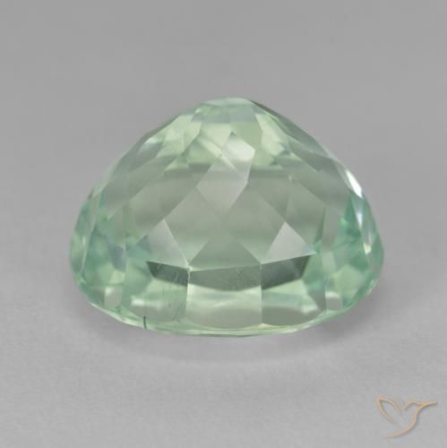 Hiddenite Gemstone in 15.7 x 13 mm Size for Sale, Hiddenite Stone in Blue Green Color