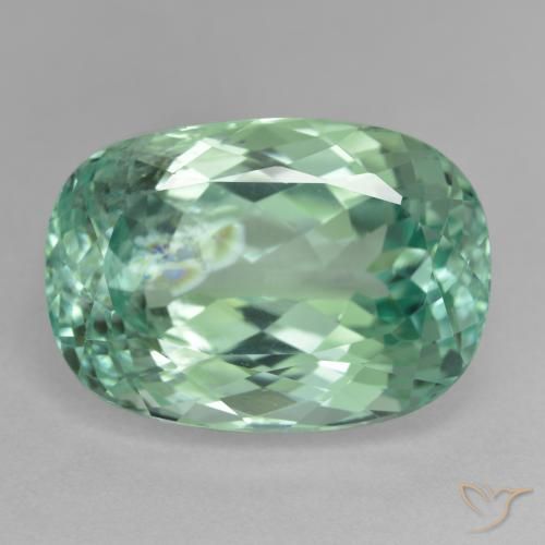 23.63ct Natural Bluish Green Hiddenite, Cushion, VS-SI