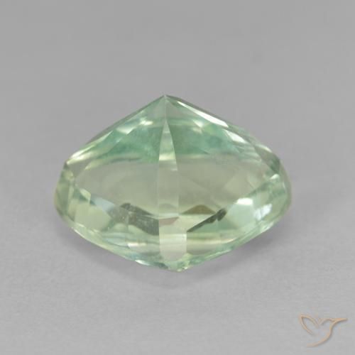 Hiddenite Gemstone in 13.6 x 10.6 mm Size for Sale, Hiddenite Stone in Light Blue Green Color