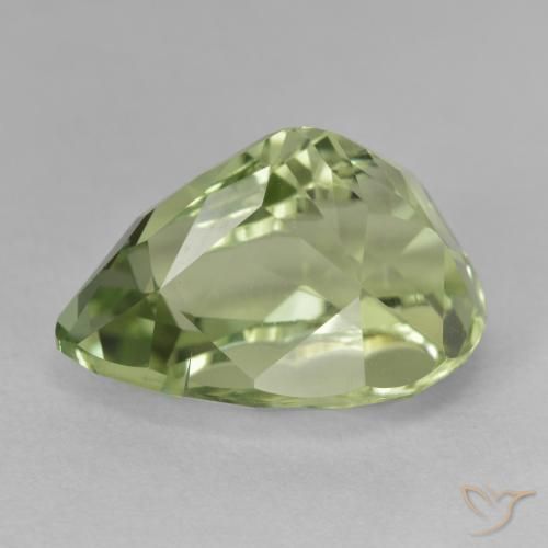 Hiddenite Gemstone in 16.9 x 12 mm Size for Sale, Hiddenite Stone in Medium Green Color