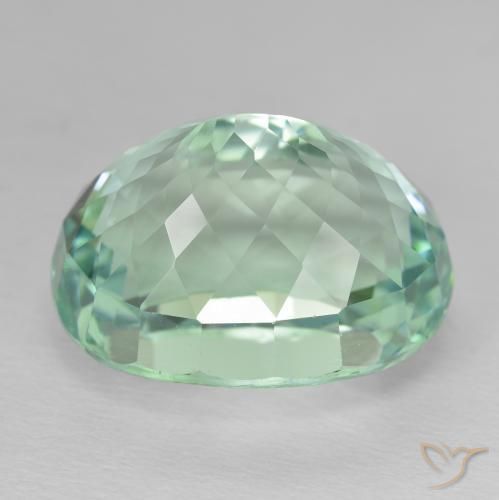 Hiddenite Gemstone in 20 x 15 mm (calibrated) Size for Sale, Hiddenite Stone in Light Blue Green Color