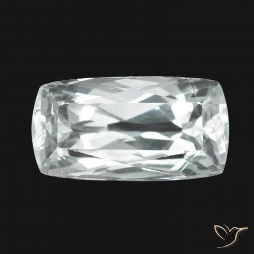 12.50 ct White Hiddenite Gemstone, Hiddenite Gem in Cushion-Cut Shape for Sale.